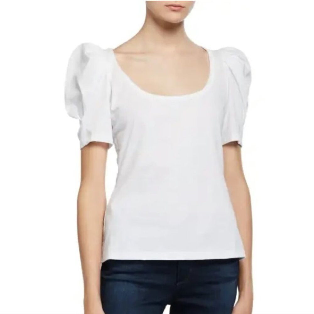 A.L.C. Rumi Tee in White Puffy Sleeves T-Shirt